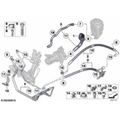 BMW Power Steering Return Hose - Genuine BMW 32416789451