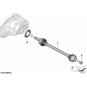 BMW CV Axle Assembly - Genuine BMW 33205A74AA3