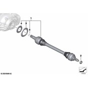 BMW CV Axle Shaft Rear Right - Genuine BMW 33207566086