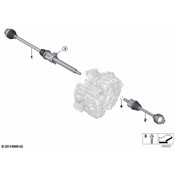 BMW Output Shaft Rear Right - Genuine BMW 33208611320