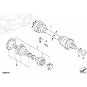 BMW CV Axle Shaft Rear Left (Z3) - Genuine BMW 33212228018