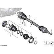 BMW Rear Output Shaft Assembly - BMW 33212283455