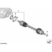 BMW CV Axle Assembly - Genuine BMW 33212284615