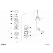 BMW Strut Mount Reinforcement (740i) - Genuine BMW 33521090288