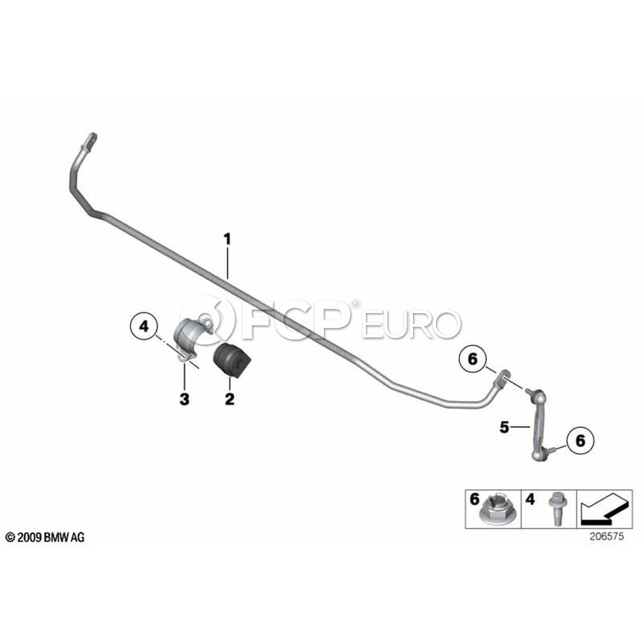 BMW Suspension Stabilizer Bar - Genuine BMW 33556853475 | FCP Euro