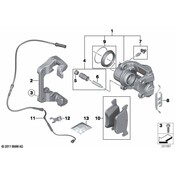 BMW Disc Brake Caliper Bracket Front (X3) - Genuine BMW 34106856387