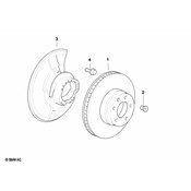 BMW Brake Dust Shield - Genuine BMW 34111161765