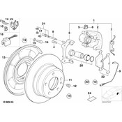 BMW Disc Brake Caliper Bracket Rear (M3) - Genuine BMW 34212226876