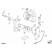 BMW Disc Brake Caliper Repair Kit Rear (128i) - Genuine BMW 34216768695