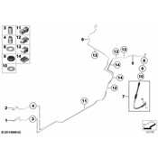 BMW Disc Brake Hydraulic Hose Rear (M5 M6) - Genuine BMW 34322284319