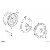 BMW Steel Rim Schwarz (51-2Jx14 Et:35) - Genuine BMW 36111178826