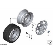 BMW Steel Rim Schwarz (71-2Jx17 Et:34) - Genuine BMW 36116783330