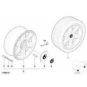 BMW Wheel Cap - Genuine BMW 36131182766