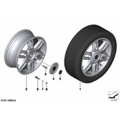 MINI Hub Cap Schwarz (17") - Genuine MINI 36136865685