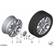 BMW Hub Cap Silver - Genuine BMW 36137849422