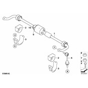 BMW Suspension Stabilizer Bar Rear (645Ci 650i M6) - Genuine BMW 37126780012