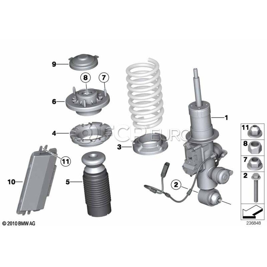 BMW Shock Absorber - Genuine BMW 37126859781 | FCP Euro