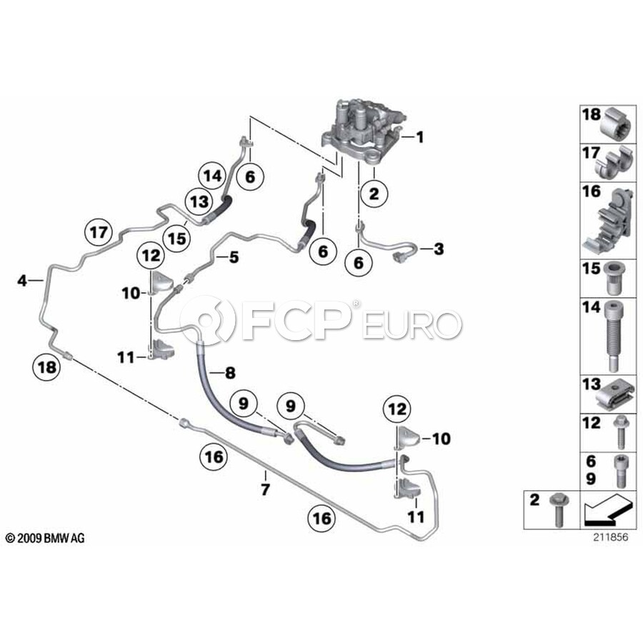 BMW Pressure Line Valve Block - Genuine BMW 37206785999 | FCP Euro