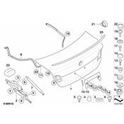 BMW Deck Lid Hinge - Genuine BMW 41007230859