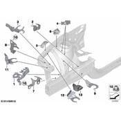 BMW Holder Brake Hose Right - Genuine BMW 41007284096