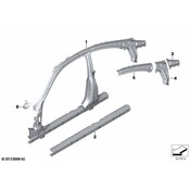 BMW Roof Panel Reinforcement - Genuine BMW 41007347305
