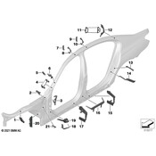 BMW Body C-Pillar Baffle Plate - Genuine BMW 41007366665