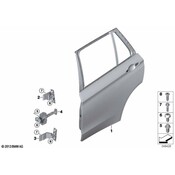 BMW Hinge Rear Door Lower Left - Genuine BMW 41007377549