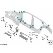 BMW Body A-Pillar Baffle Plate - Genuine BMW 41007387106