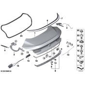 BMW Deck Lid Hinge - Genuine BMW 41007417256