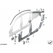 BMW Body C-Pillar Reinforcement - Genuine BMW 41007421772