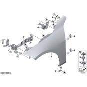 BMW Fender Bracket - Genuine BMW 41007450390