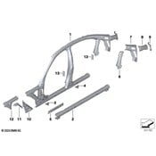 BMW Body C-Pillar Reinforcement - Genuine BMW 41007488097