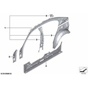 BMW Body B-Pillar - Genuine BMW 41007491030