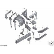 BMW Radiator Support Panel Reinforcement - Genuine BMW 41007933479