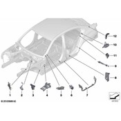 BMW Body C-Pillar Baffle Plate - Genuine BMW 41008499994