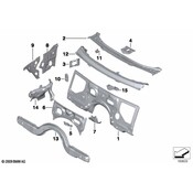 BMW Support A-Pillar Left - Genuine BMW 41107204077