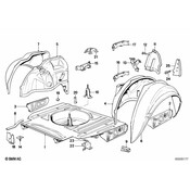BMW Bracket Exhaust Rear - Genuine BMW 41111922407