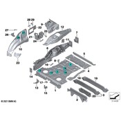 BMW Brake Hydraulic Line Bracket - Genuine BMW 41117174451