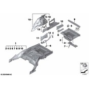 BMW Spare Tire Compartment Bracket - Genuine BMW 41117204117