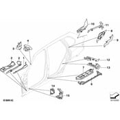 BMW Body B-Pillar Baffle Plate - Genuine BMW 41217163446