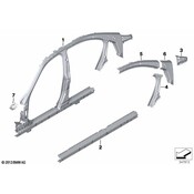 BMW Body C-Pillar Reinforcement - Genuine BMW 41217298003