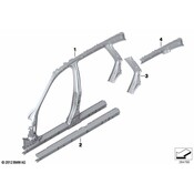 BMW Body C-Pillar Reinforcement - Genuine BMW 41217298006