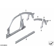 BMW Body C-Pillar Reinforcement - Genuine BMW 41217342110