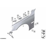 BMW Fender Bracket - Genuine BMW 41357204502