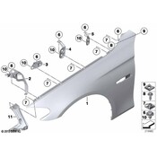 BMW Fender Bracket - Genuine BMW 41357207208