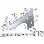 BMW Fender Bracket - Genuine BMW 41357230579