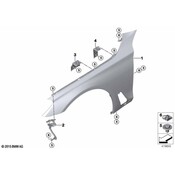 BMW Fender Bracket - Genuine BMW 41357413406