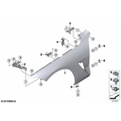 BMW Fender Bracket - Genuine BMW 41358492952