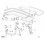 BMW Left Folding Top Flap Hinge - Genuine BMW 41638135915