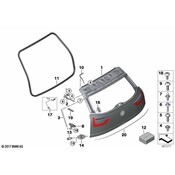 BMW Fastening Set Rear-Lid Trim Panel - Genuine BMW 51007398374